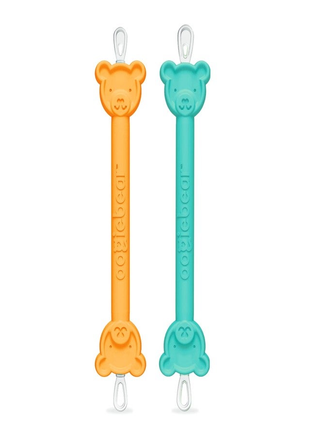 oogiebear: Baby Nose Cleaner & Ear Wax Removal Tool - Safe Booger & Earwax Removal for Newborns, Infants, Toddlers - Dual-Ended - Essential Baby Stuff, Diaper Bag Must-Have, Orange & Seafoam with case - Image 2
